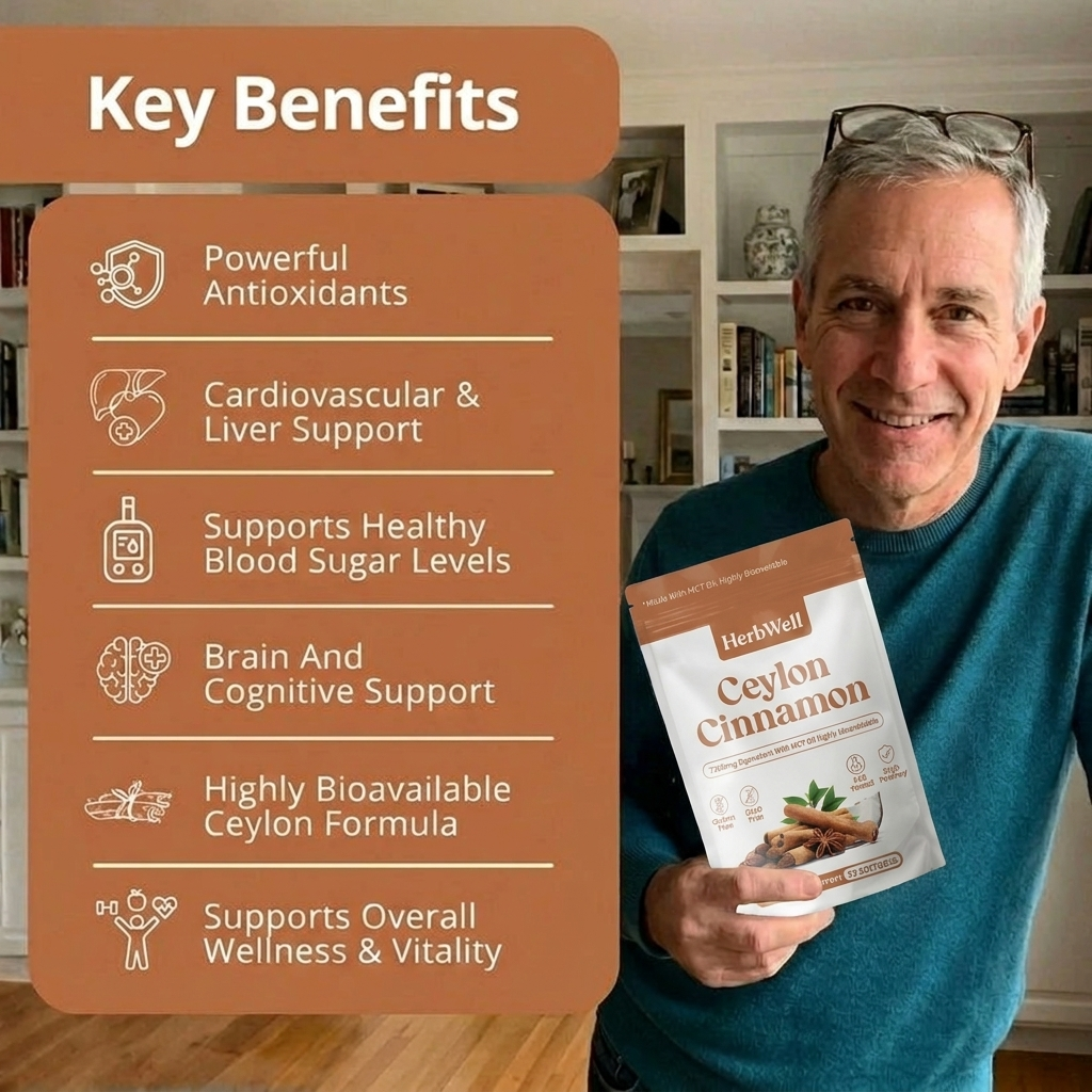 HerbWell® Ceylon Cinnamon 7200mg Equivalent with MCT Oil