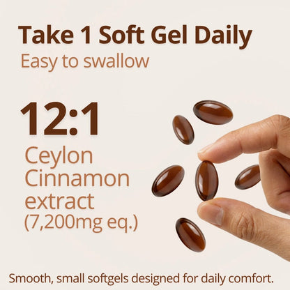 HerbWell® Ceylon Cinnamon 7200mg Equivalent with MCT Oil